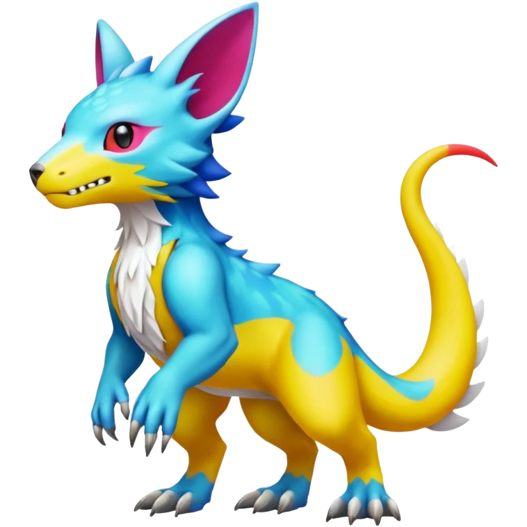 colorful Fakémon-Digimon-Fionbri-Trico-creature (full body) emoji