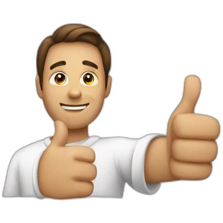 A like icon / thumb up icon as a character emoji