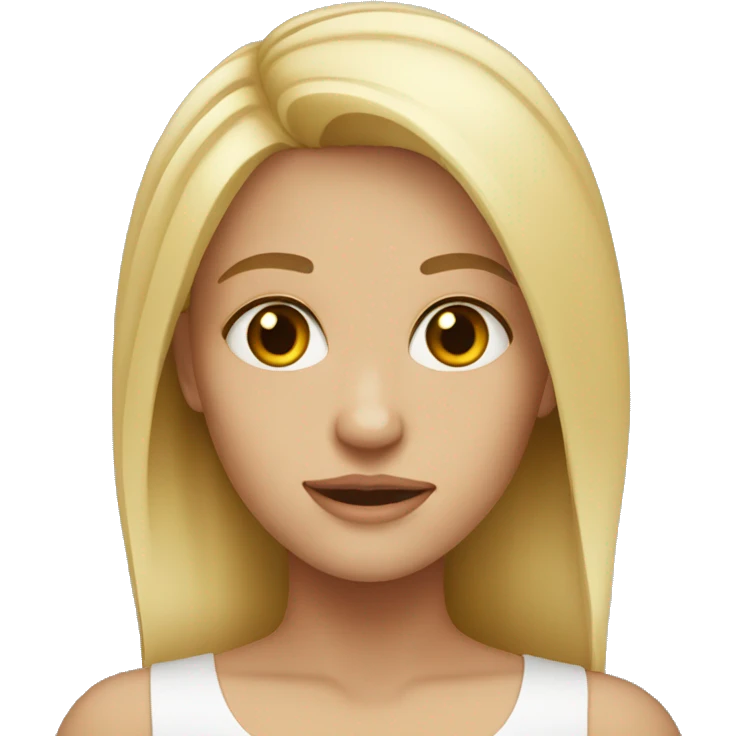 Blonde girl with hazel eyes emoji
