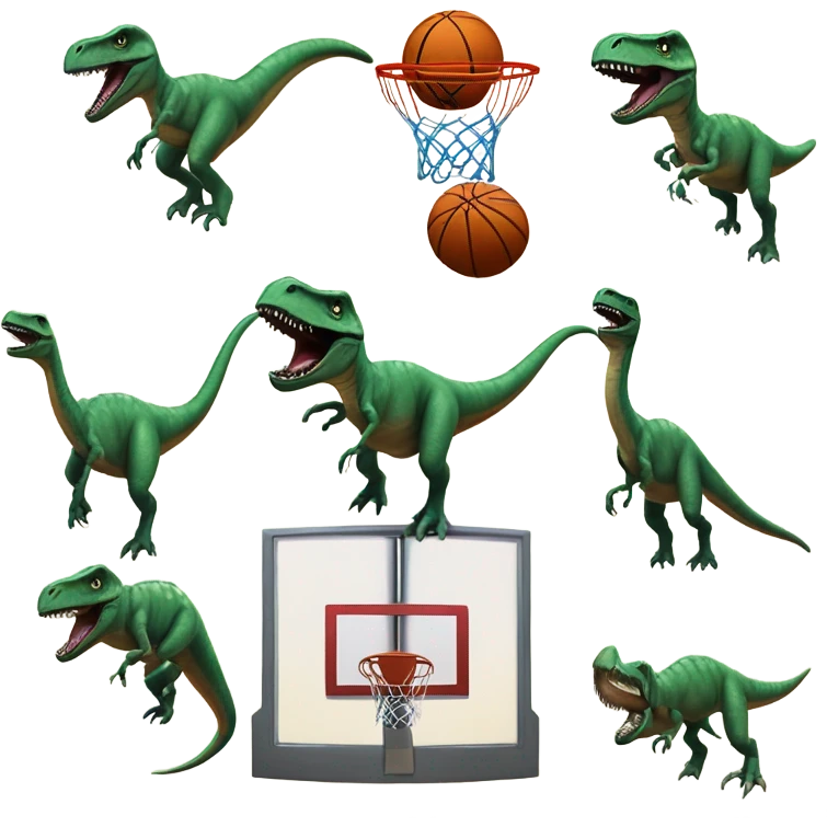 Dinosaurios dunking  emoji