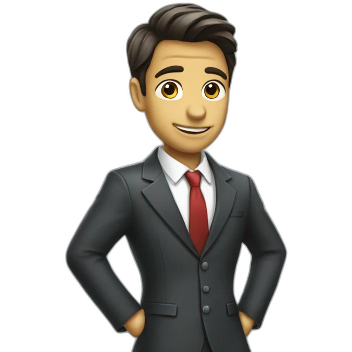 Pinochio with suit emoji