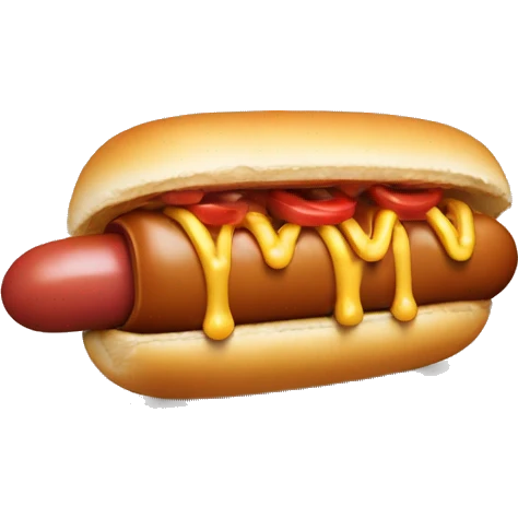Dog eating hotdog  emoji