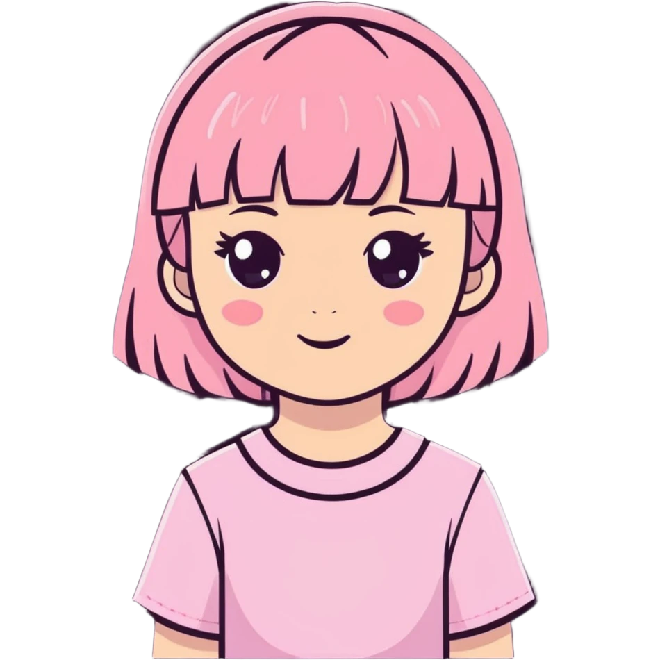 The most beautiful and how and stunning little brown eyed girlie with bangs wearing pink with sparkles everywhere  emoji