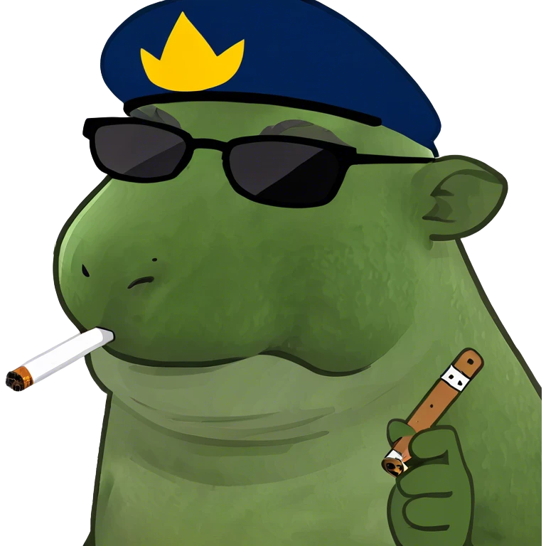 Capybara smoking a blunt  emoji