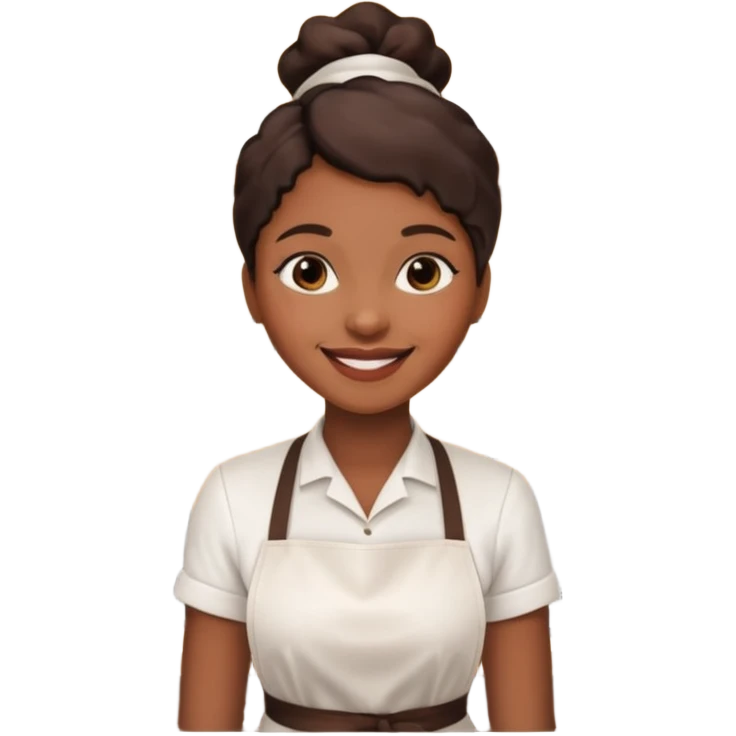 black woman Café Barista emoji