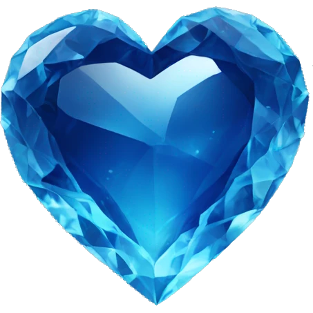 deep-blue crystal heart emoji