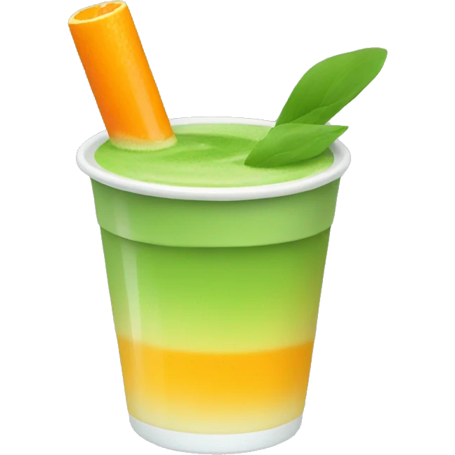 matcha drink with orange juice emoji