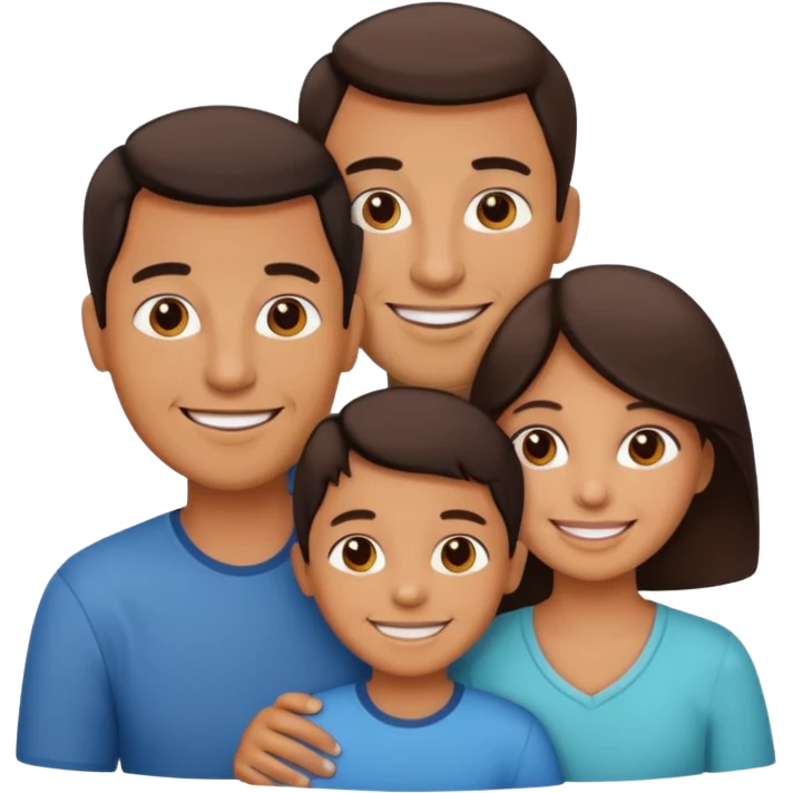 happy famly: mother, father and child emoji