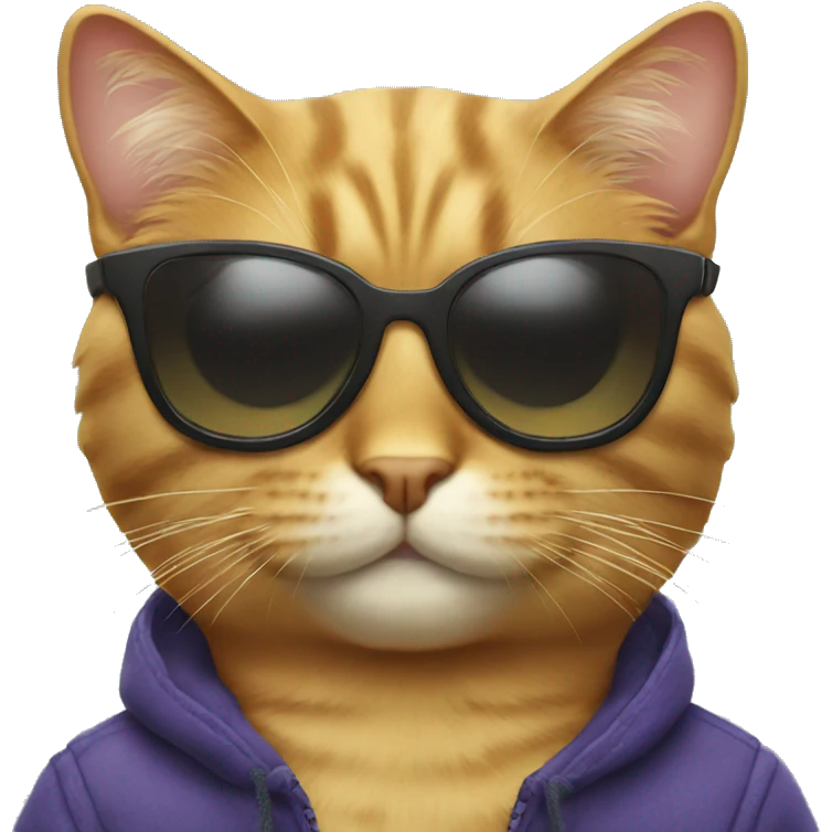 Cat with sunglasses emoji