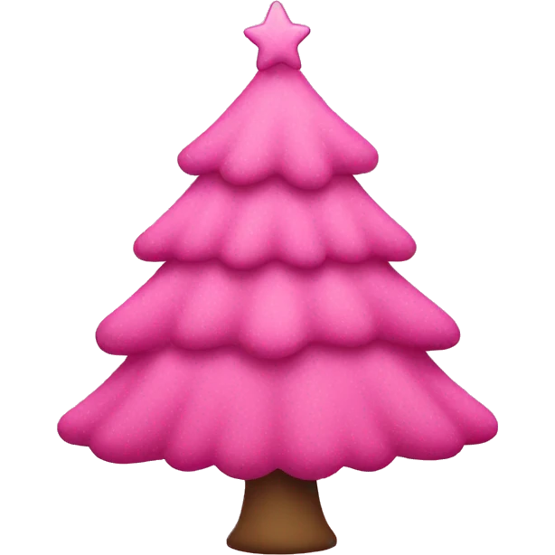 Pink Christmas tree emoji