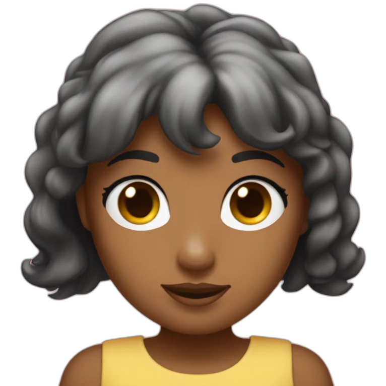 Meilleures amies trois fille deux brune et une noire emoji