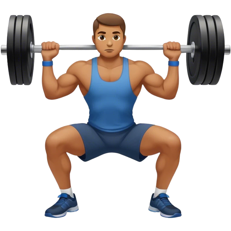 guy weighted lunges exercise emoji