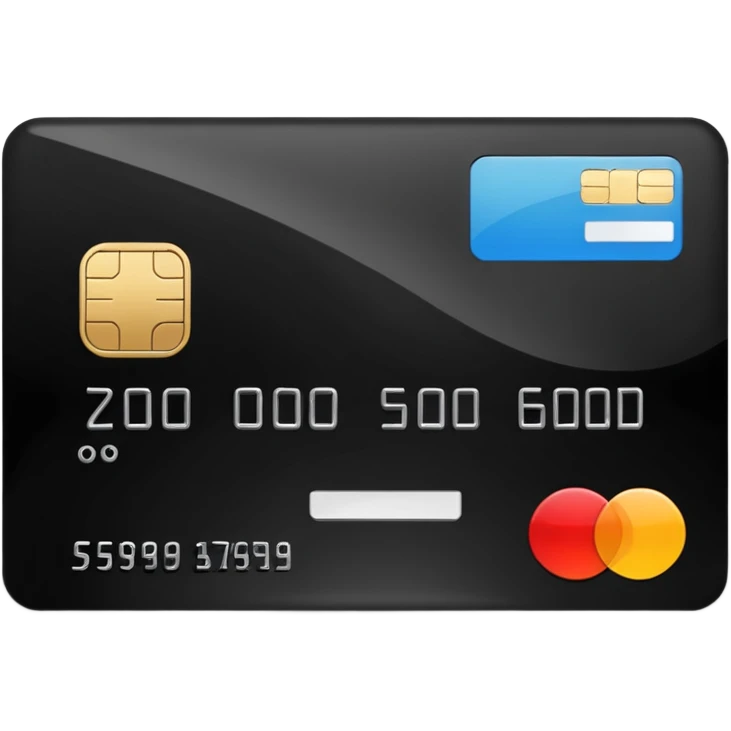 black credit card, no text, no numbers emoji