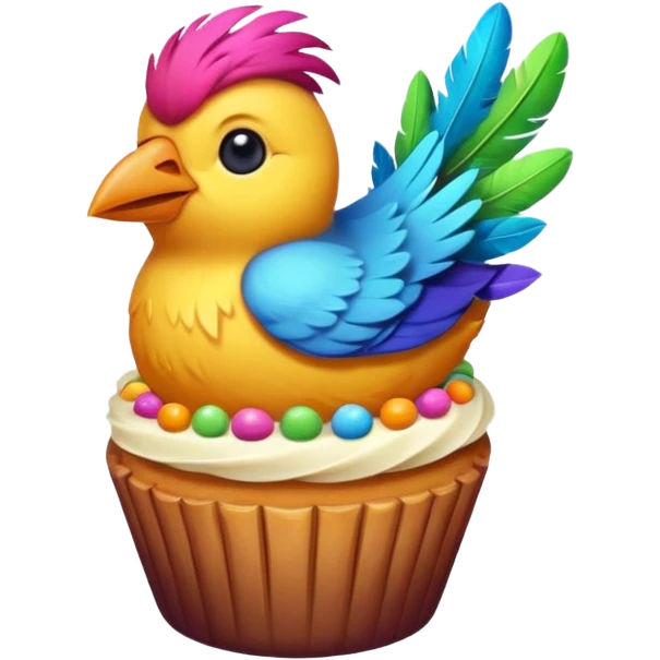 dessert bird emoji