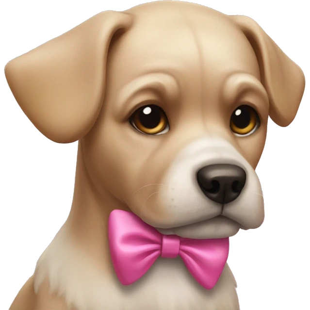 dog with pink bow  emoji