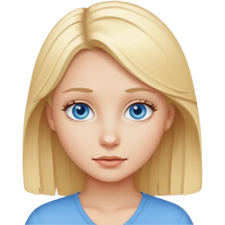 Blonde girl with blue eyes  emoji