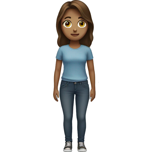 girl with brown hair with hands on hips  emoji