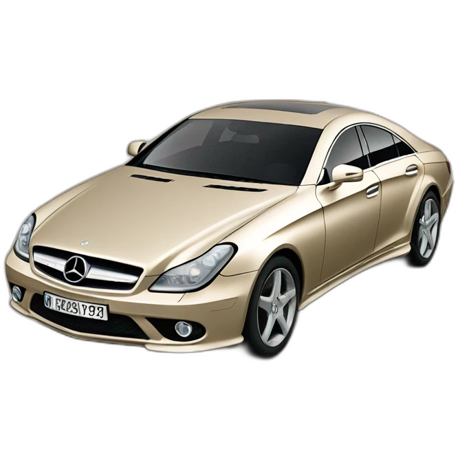 Mercedes CLS w219 color champagne front view emoji