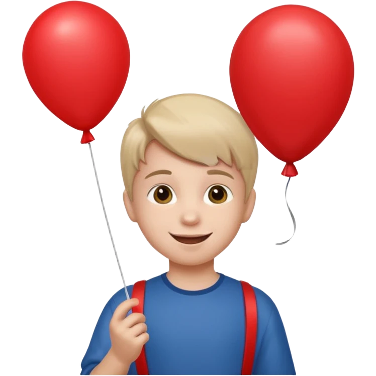 Balloon holder kid emoji