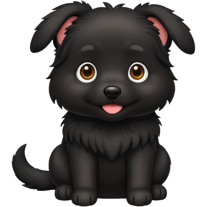 Perrita negrita cute emoji