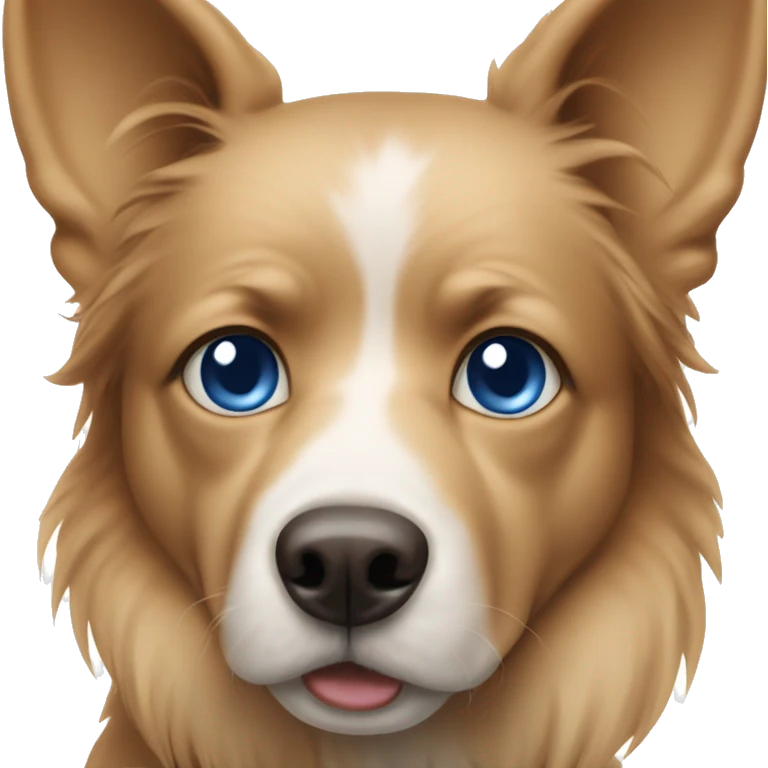 Dog with one blue eye and one brown eye emoji