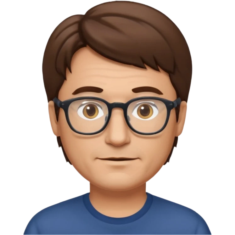 homme cheveux µbrun age moyen blanc lunettes emoji