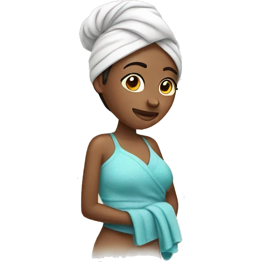 woman with towel emoji