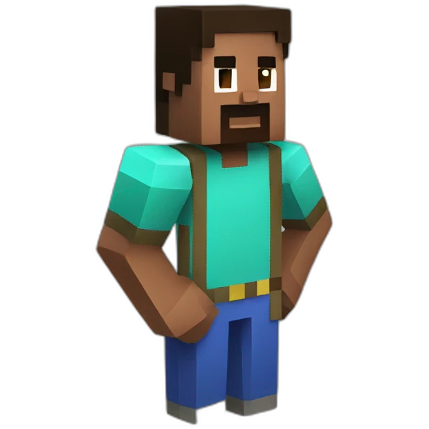 A man playing Minecraft emoji