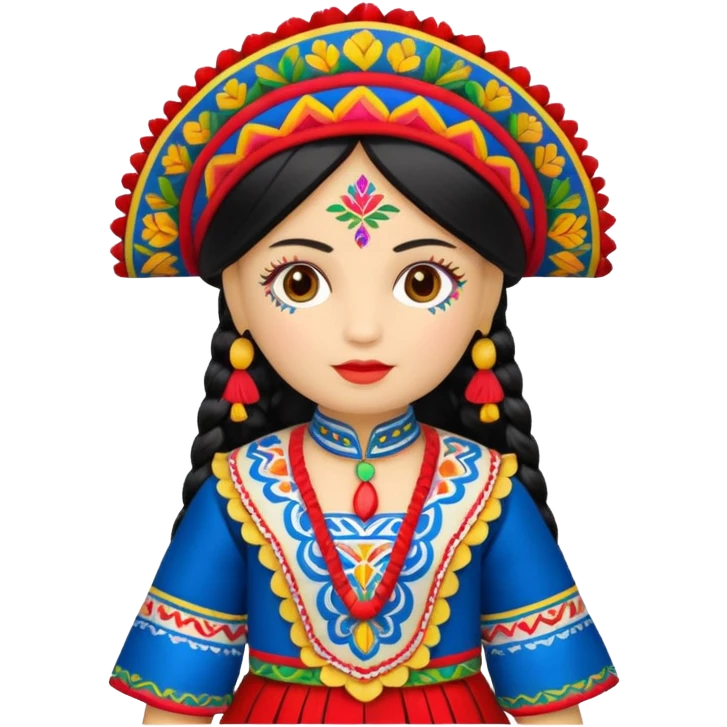 Doll dressed in the Salvadorean costume emoji