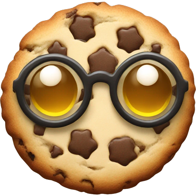 Cookie with glasees  emoji