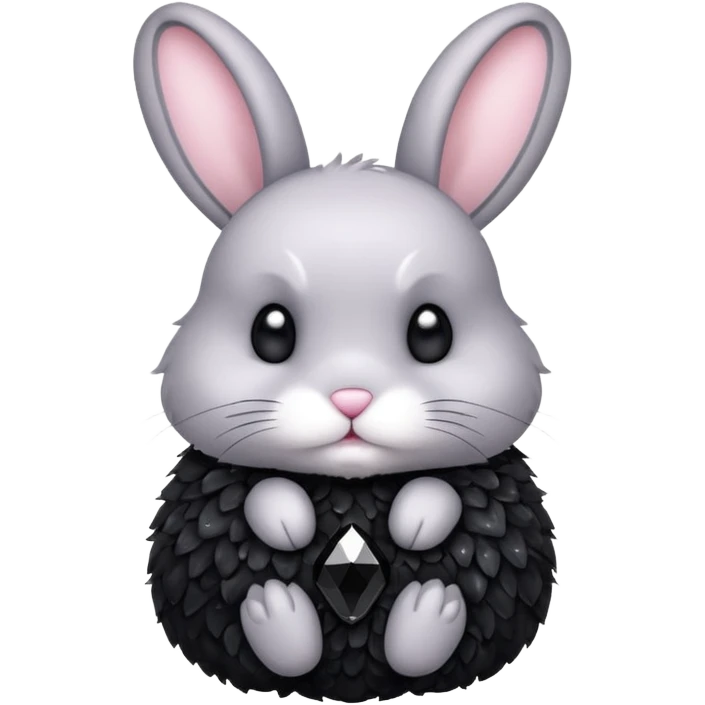 Bunny with black cristals emoji