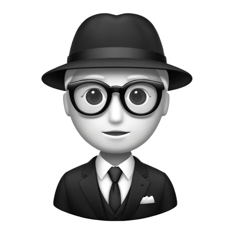 Pelicano con traje de gala y lentes oscuros  emoji