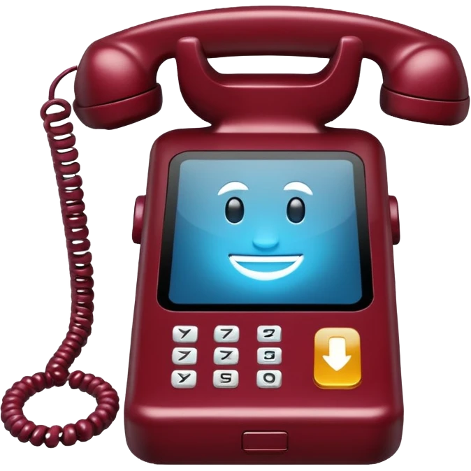 maroon phone emoji