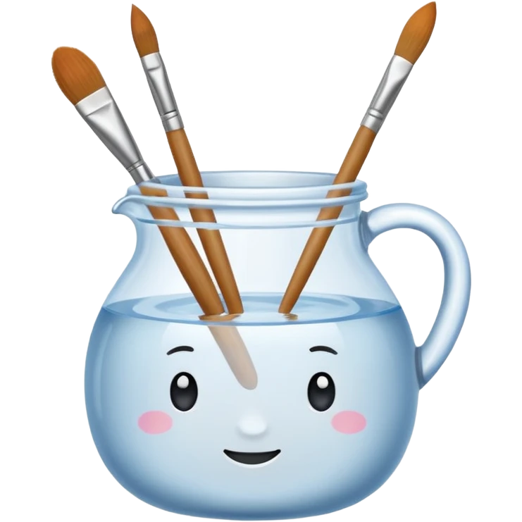 Water jar for brushes emoji