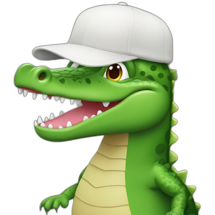Crocodile avec casquette emoji