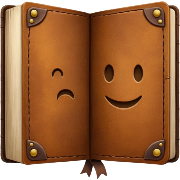 Book in brown binding emoji
