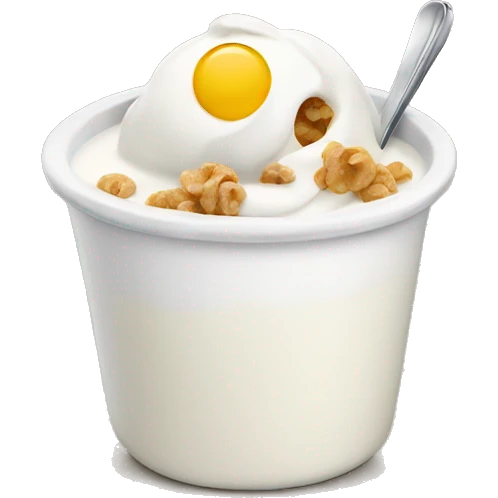 Yogurt with cereal emoji