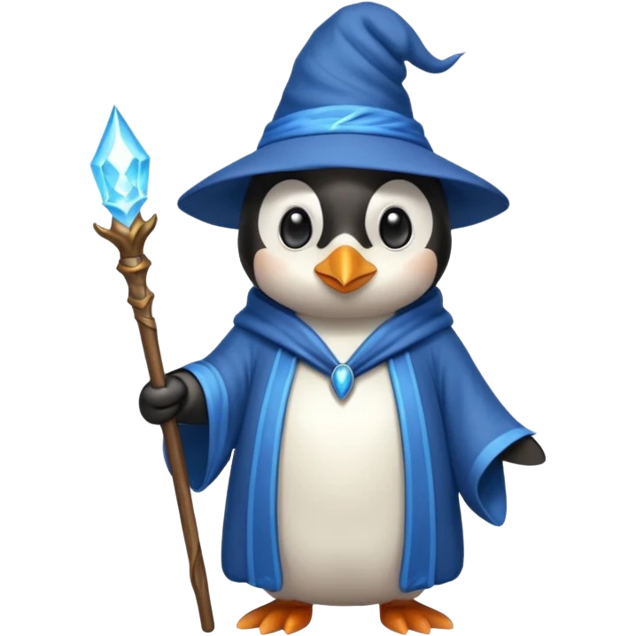 Penguin Wizard emoji