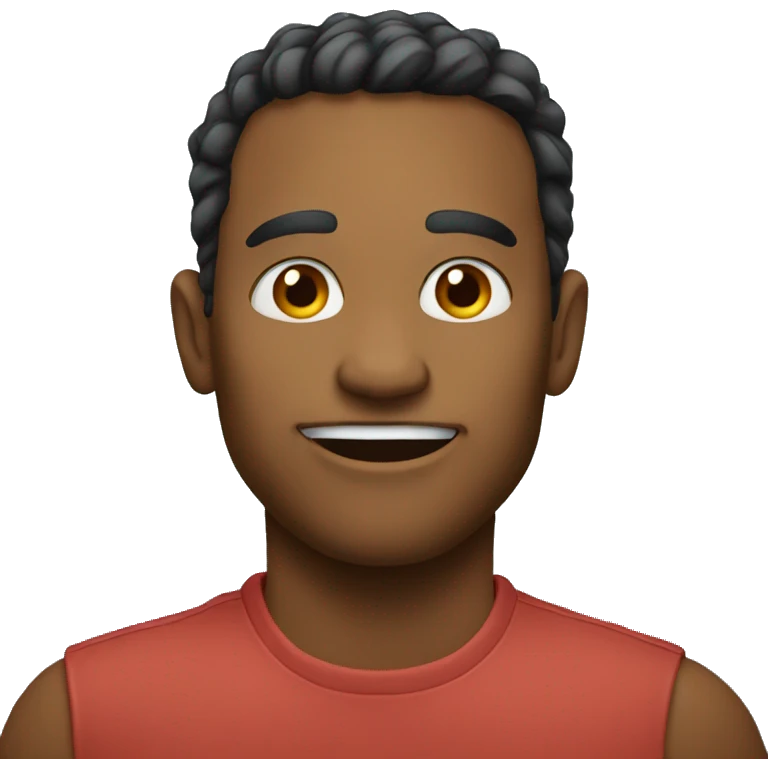 Emoji with a strong jawline  emoji