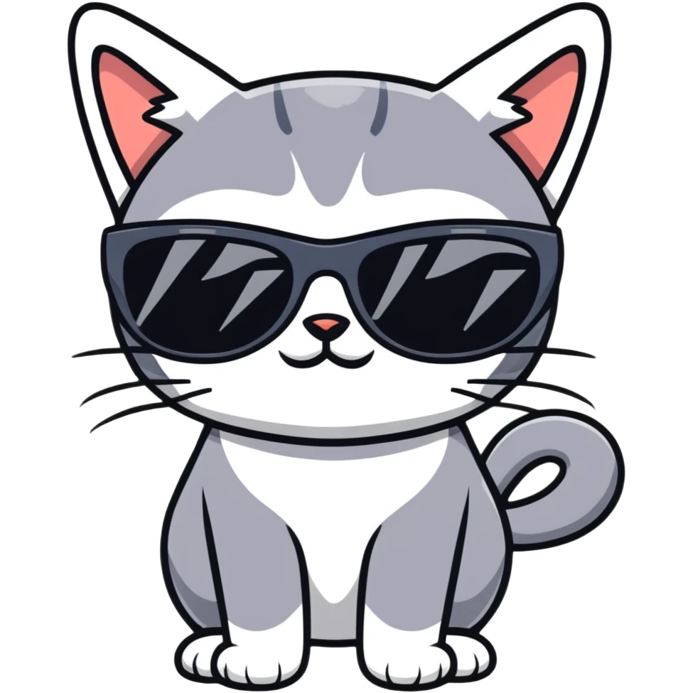 Cat with sunglasses emoji