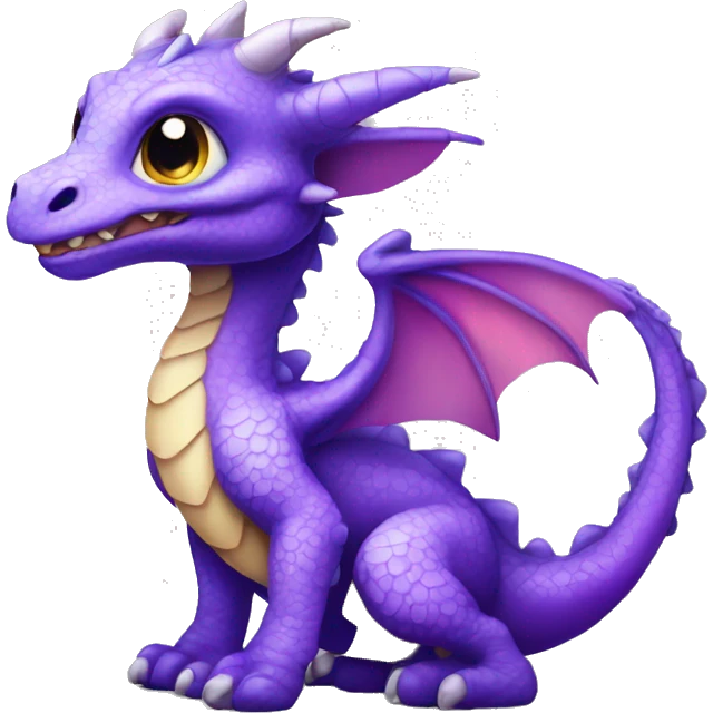 puruple old baby dragon emoji