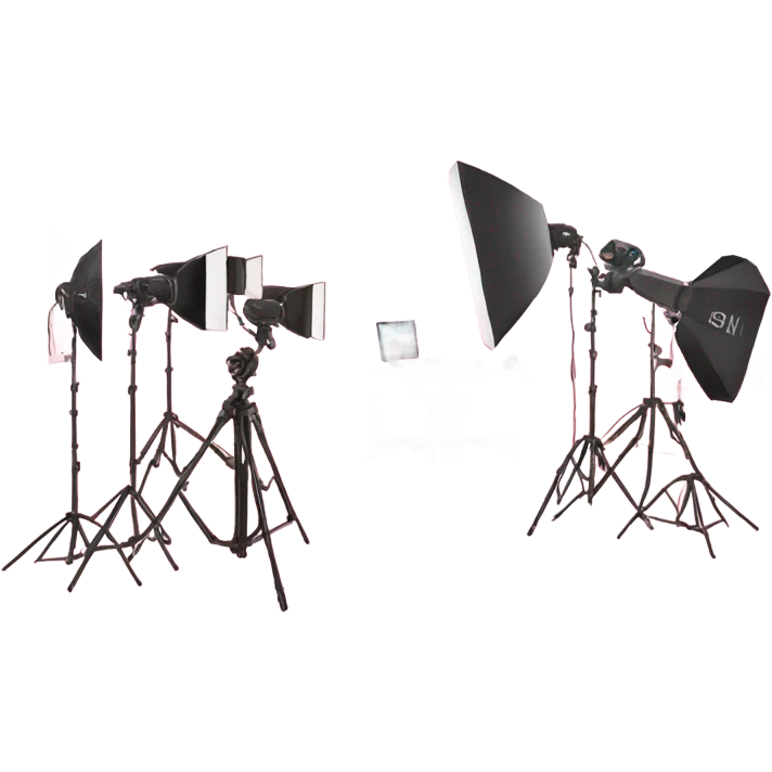 pink photography studio set with lights emoji