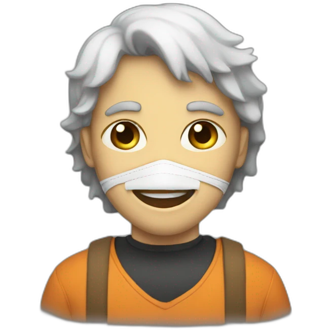 Boy , whit mask falastain  emoji