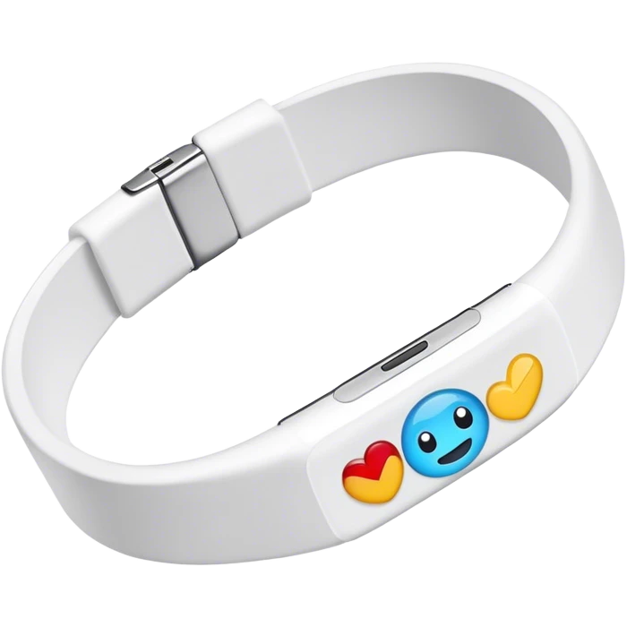 White Rubber Bracelet (with no decorations) emoji