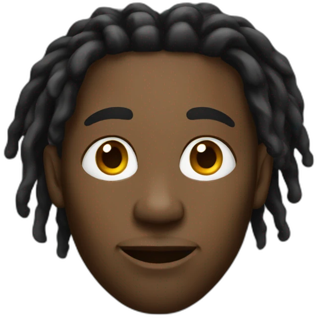 a black man with dread locks emoji
