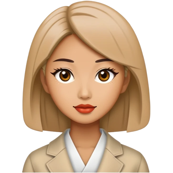 Stylish Japanese woman in trendy fashion emoji