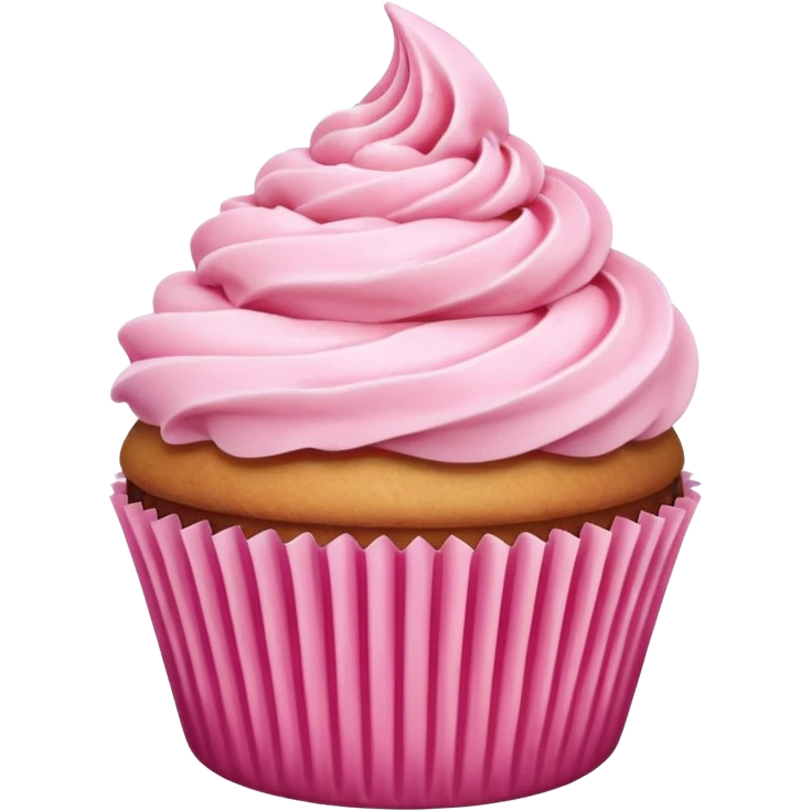 Cupcake with pink icing emoji