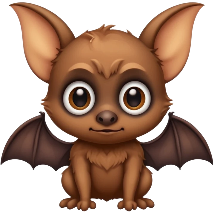 A sad cute bat emoji