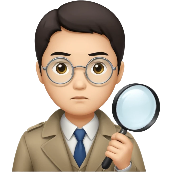 detective, asian, magnifying glass emoji