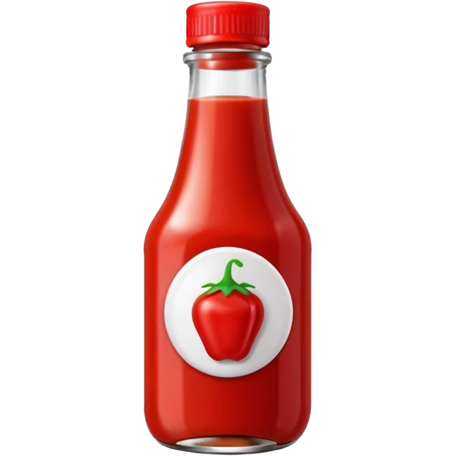 Ketchup in bottle emoji